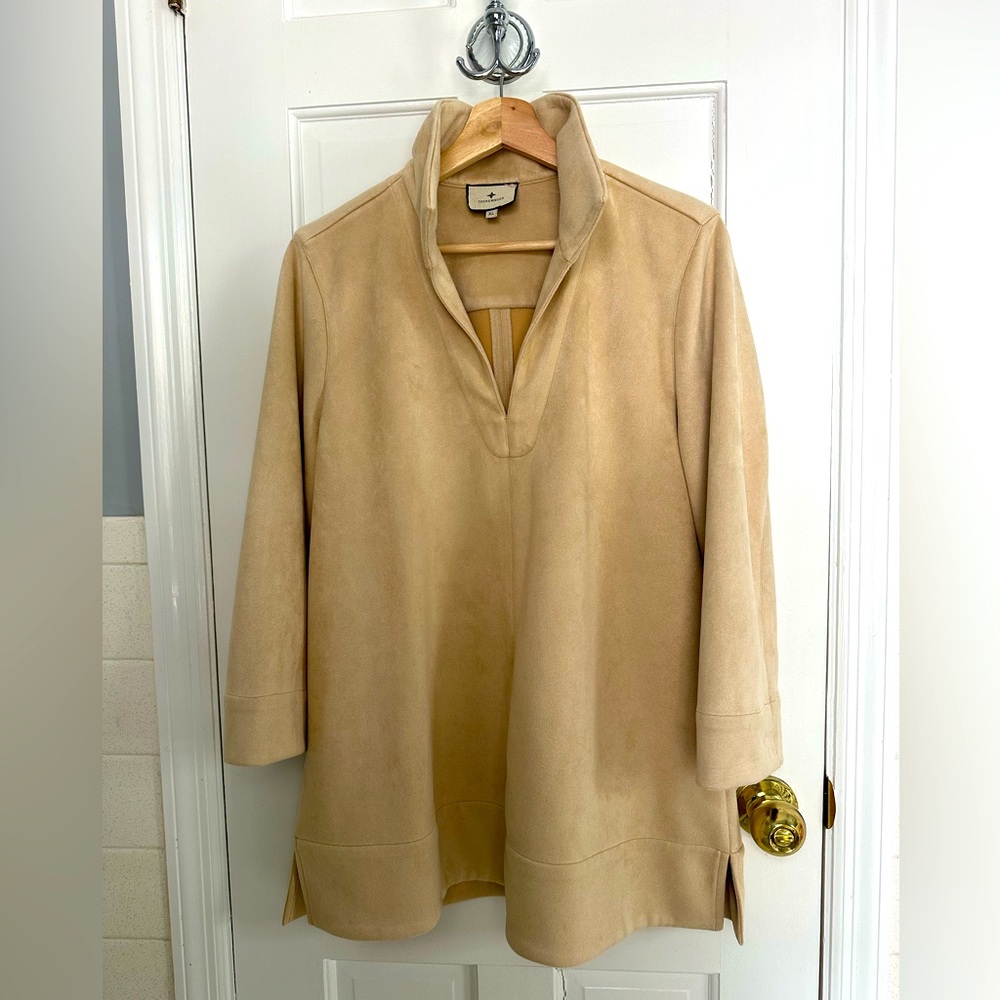 Tan Suede Tuckernuck Top